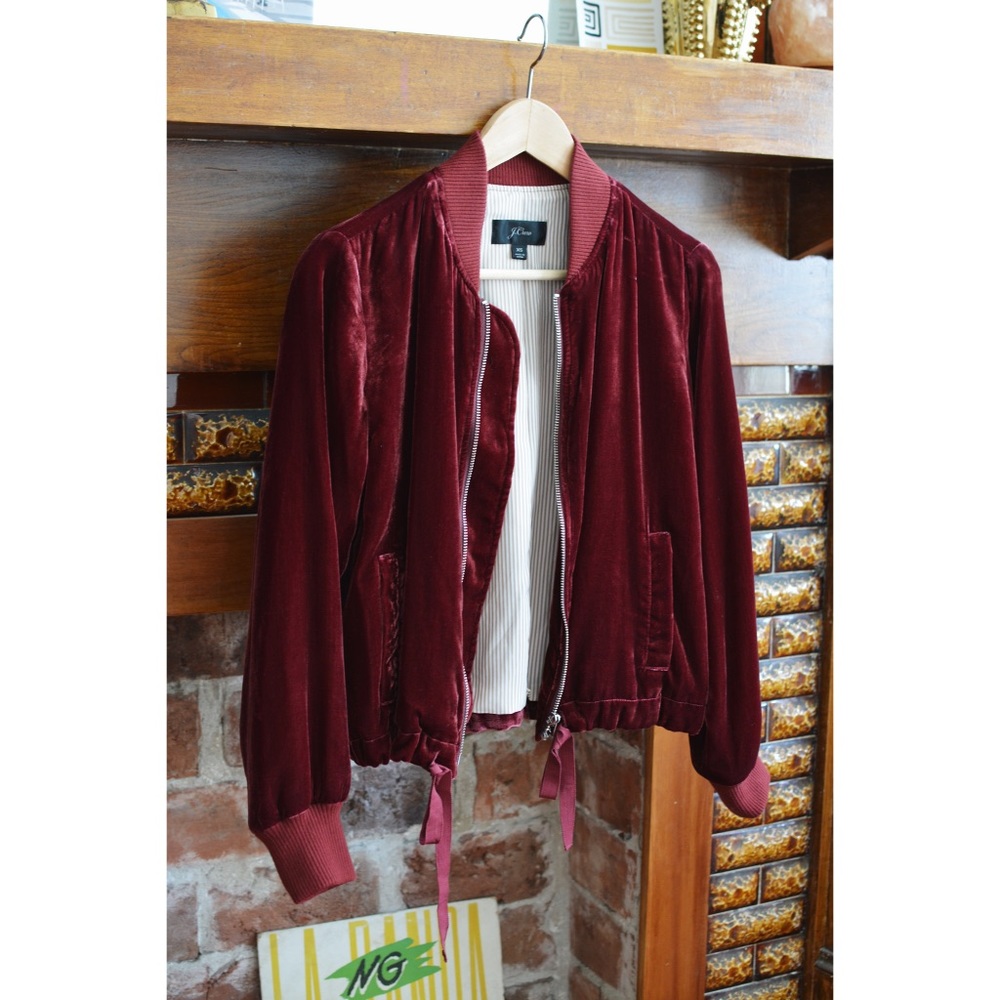Red Velvet Bomber Jacket
